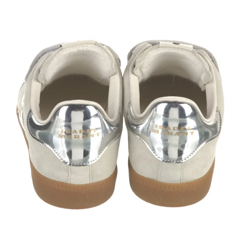 Isabel Marant Cream and Silver Sneakers Minimalist Design - Picture 4 of 5